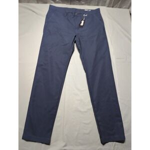 Woodies Mens Navy Blue Performance Chino Pants Custom Tailored Size 37x30 VK